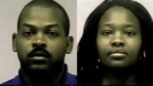 Recardo Wimbush (left) and his Therian Wimbush (right) were detained on June 27, 2014, for allegedly locking one of their 10 children in a basement for two years. (Credit: WSBTV)