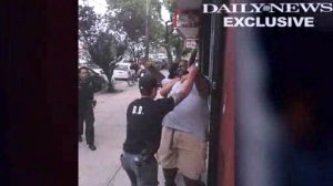 Video showed Eric Garner, 43, being put in a chokehold during an arrest in Staten Island on July 17, 2014. (Credit: New York Daily News) 