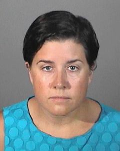 Elizabeth Brewer is shown in a booking photo distributed by the Culver City Police Department.