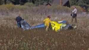 Investigators worked at the scene of a plane crash near Big Bear Lake on Oct. 20, 2014. 