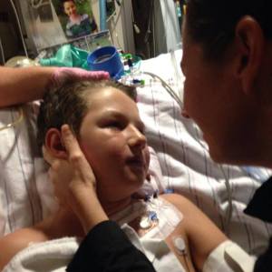 Elijah is shown in a photo posted to the Facebook page Pray for Elijah Belden on Oct. 5, 2014.