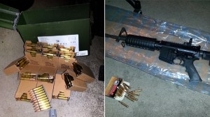 LASD released these images of an assault rifle and ammunition investigators said were found at the home of Sergio Castanon Jr. on Oct. 16, 2014. 