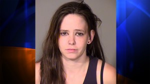 Amanda Woodruff, 28, was arrested on suspicion of DUI and Felony Child Endangerment after allegedly leaving her three children in a locked car. (Credit: Simi Valley Police Department)