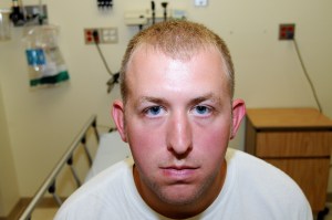 Ferguson Police Officer Darren Wilson is shown in a photo presented as evidence to a grand jury weighing whether he should be indicted in the Aug. 9, 2014, killing of unarmed teen Michael Brown. (Credit: St. Louis County Prosecuting Attorney's office)