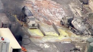 More than three dozen people were injured in an explosion at Santa Clara Waste Water Co. on Nov. 18, 2014. (Credit: KTLA)