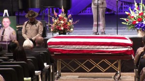 Funeral services were held Tuesday for Ventura County Sheriff’s Deputy Eugene Kostiuchenko. (Credit: KTLA)