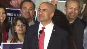Neel Kashkari concedes the 2014 governor's race in a speech in Costa Mesa. (Credit: KTXL)
