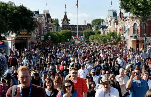 Throngs of visitors travel down Disneyland's Main Street USA in this file photo. (Credit: Allen J. Schaben / Los Angeles Times)
