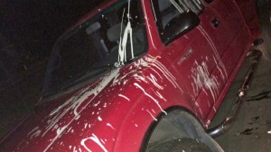 Two men and a juvenile accused of vandalism were arrested after calling police on themselves. (Credit: KTLA)