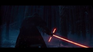 A Sith Lord wields a three-sided lightsaber in the trailer for the newest "Star Wars" film. (Credit: Lucuasfilm via CNN) 