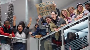 Thousands of protesters from the group Black Lives Matter disrupt holiday shoppers on Dec. 20, 2014, at Mall of America in Bloomington, Minnesota. (Credit: Adam Bettcher/Getty Images)