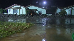 A powerful storm hit Southern California on Dec. 12, 2014, triggering a mudslide in Camarillo Springs. (Credit: KTLA) 