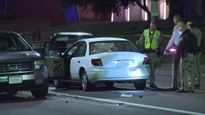 Redondo Beach police were investigating after an alleged DUI driver drove into a group of pedestrians before crashing into an SUV on Dec. 17, 2014. (Credit: KTLA) 