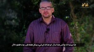 Luke Somers appeared in a video released by al Qaeda in the Arabian Peninsula, or AQAP, on Dec. 4, 2014. Somers was a photojournalist who was captured in September, 2013. (Credit: Al-Malahem Media)