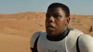 Actor John Boyega is seen in a teaser trailer for the upcoming movie "Star Wars: The Force Awakens." (Credit: Walt Disney Studios Motion Pictures)