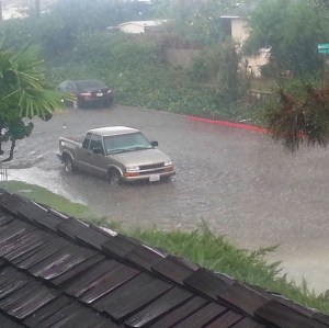 The area of Lincoln and Martha avenues was flooded in Torrance on Dec. 16, 2014, as rain pelted the region. (Credit: happysun88/Instragram)