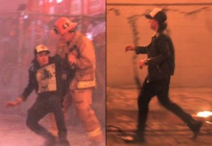 Authorities provided these video still images of an individual who was described as a witness to a Dec. 8, 2014, fire in downtown Los Angeles. Fire captains were busy with the fire and were not able to question the individual.
