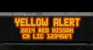 Assemblyman Gatto's office provided this mockup of what a "Yellow Alert" sign would look like. 