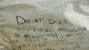 Ashlynn Marracino penned the note as a way to wish her father happy birthday. (Credit: KOVR via CNN)