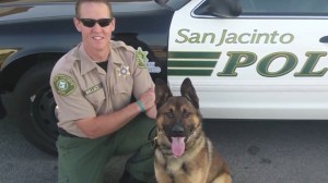 A gunman was fatally shot by sheriff`s deputies Wednesday after a K-9 was fatally wounded in a standoff at a Riverside County home, authorities said.