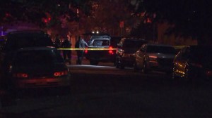 Long Beach police were investigating a shooting of three family members on Jan. 3, 2015. (Credit: KTLA) 