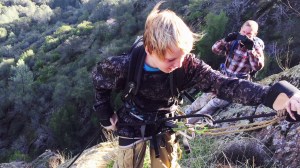 Ryan Pritchard, right, takes a picture of his son Jake during a mountain climbing trip. (Credit: Courtesy of Ryan Pritchard/via KTXL)