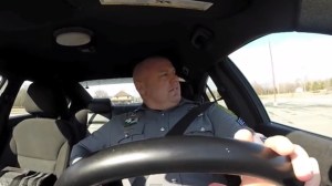 A Dover, Delaware police officer lip-synced to Taylor Swift's "Shake It Off" in a video that went viral after its release. (Credit: Delaware Police Department) 