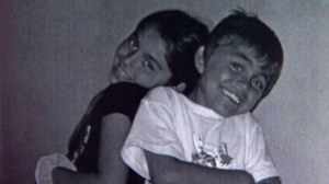 Lexi and Eli Garcia are shown as young children in a family photo posted Jan. 30, 2015, at a memorial erected at the site where they were killed the previous day. (Credit: KTLA)