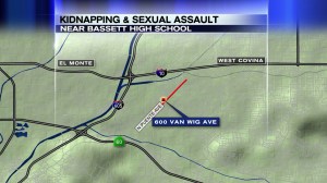 A map shows the location where a teenage girl was kidnapped and sexually assaulted on Saturday, Jan. 3, 2014, according to authorities. (Credit: KTLA)