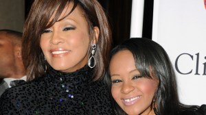 Singer Whitney Houston and her daughter, Bobbi Kristina Brown, arrived at the 2011 Pre-Grammy Gala and Salute To Industry Icons Honoring David Geffen at the Beverly Hilton Hotel on Feb. 12, 2011, in Beverly Hills. (Credit: Jason Merritt/Getty Images)