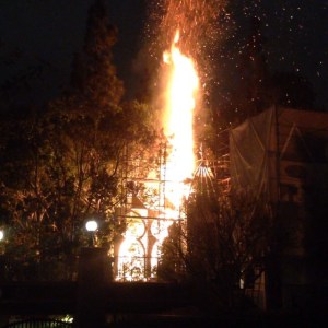 A fire broke out near the It's a Small World attraction at Disneyland on Saturday, Feb. 28, 2015. (Credit: Calvin Hawkins/via Instagram)