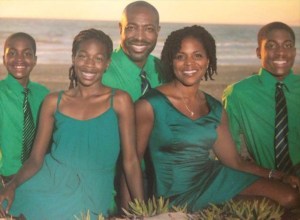 A family photo provided to KTLA shows Ron  Clinton, his wife and their three children. 