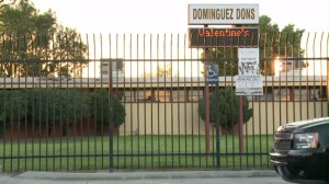 Dominguez High School in Compton is shown on Feb. 11, 2015. (Credit: KTLA)