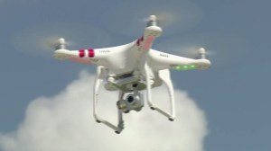 A drone is seen in a file photo. (Credit: KTLA)