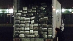 Authorities say this truck was carrying 15 tons of marijuana, making it the largest narcotics seizure ever at the Otay Mesa border crossing. (Credit: U.S. Customs and Border Protections) 