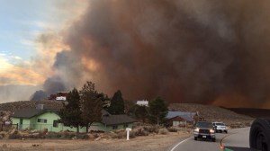 The Round Fire prompted mandatory evacuations in two small towns on Feb. 6, 2015. (Credit: Tim Dunfee) 