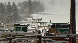 The storm was welcomed at Snow Summit in Big Bear on Feb. 23, 2015. (Credit: KTLA)