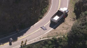A 21-year-old man was killed on Glendora Mountain Road on March 20, 2015. (Credit: KTLA)