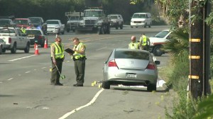 A 21-year-old female pedestrian was fatally struck on PCH in Malibu on March 10, 2015. (Credit: KTLA)