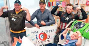 The Seattle Children's Hospital posted this photo on Facebook of Marvel stars Chris Pratt (middle) and Chris Evans (right) making a visit on March 7, 2015. 