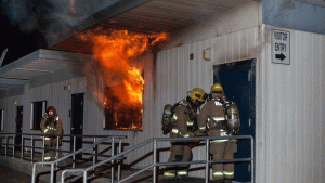 Multiple fires at Redlands High School were being investigated as arson on Wednesday, March 18, 2015. (Credit: Redlands Fire Department)