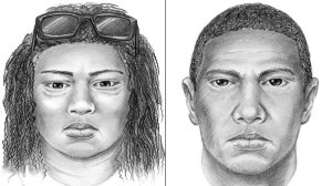 Long Beach police on March 18, 2015, released sketches of a woman and man believed to be involved in the kidnapping and murder of 3-week-old Eliza Delacruz.