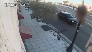 Long Beach police released this image of a black SUV sought in connection with the kidnapping and death of a 3-week-old baby girl. 