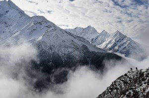 Mount Everest is pictured on April 18, 2015. (Credit: ROBERTO SCHMIDT/AFP/Getty Images)