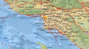 The USGS provided this graphic after a magnitude-3.5 earthquake struck near Baldwin Hills on April 12, 2015.