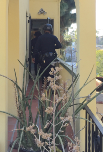 SWAT officials responded to a barricade situation in Silver Lake on April 18, 2015. (Credit: Kirk Cruz)