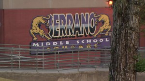 Serrano Middle School in Highland is seen in a file photo. (Credit: KTLA)