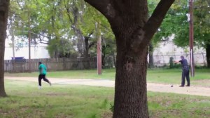 A still from a video obtained by the New York Times shows a South Carolina police officer fatally shooting a man on April 4, 2015.