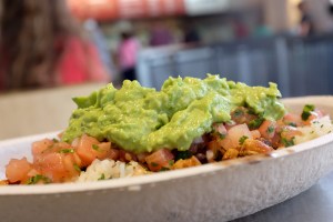 Guacamole sits on a dish at a Chipotle restaurant on March 5, 2014, in Miami, Florida. (Credit: Joe Raedle/Getty Images)