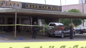 One person was shot and killed at a car wash in North Hollywood on May 9, 2015. (Credit: RMG News) 